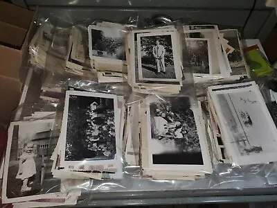 Lot Of 100 Original Random Found Old Photos Mostly B&w Vintage Snapshapshots  • $18.99