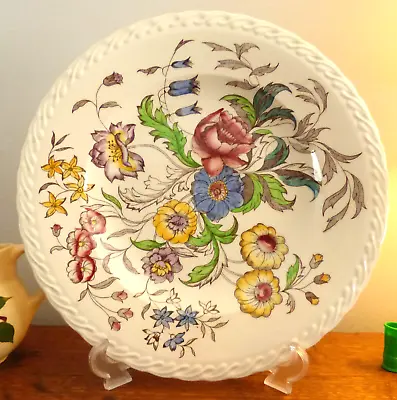 Vernon Kilns Chop Plate Round Charger California May Flower Hand Painted • $34