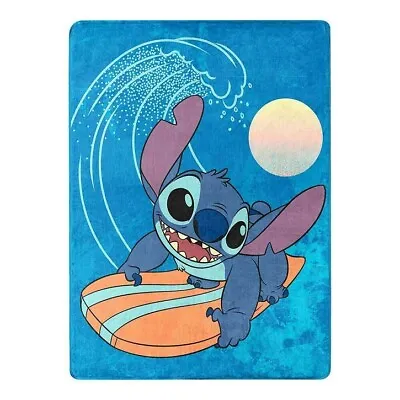 $8.98 • Buy New Lilo & Stitch Surfing Plush Fleece Throw Gift Blanket Movie Surfboard Ocean