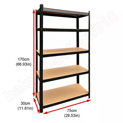 Heavy Duty Muscle Rack Garage Steel Metal Storage 5 Shelf Adjustable Shelves • $48.40