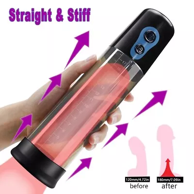 Electric Vacuum Penis Pump Extender Enhancer Male Enlargement Men Penile Sex Toy • $29.99