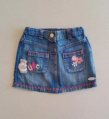 Girls M&S Me To You Tatty Teddy 100% Cotton Denim Skirt Age 4-5 Years • £14.99