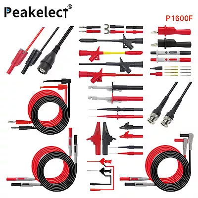 $14.99 • Buy Peakelect Automotive Multimeter Test Leads Kit Alligator Clip Piercing Probe