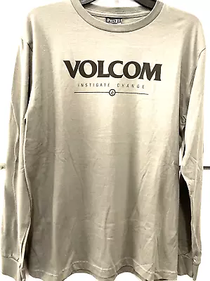 Volcom Mens Size XL Grey/Green Long Sleeved T Shirt 100% Cotton • $11