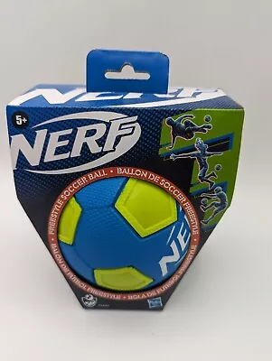 Nerf Freestyle Soccer Ball - Soft Weighted Size Mini Size Blue Neon Green • $21.99