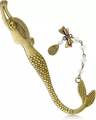 Metal Bookmark A String Of Beads Christmas Gift  Women GirlBook Lavers Mermaid • $15