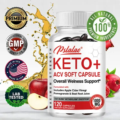 Keto + ACV 1000mg - Carb Blockers Support Weight Loss Detox Healthy Digestion • £8.89