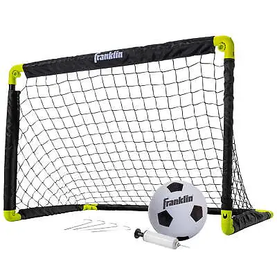 Kids Mini Soccer Goal Set - Backyard/Indoor Mini NetPortable Black + Yellow • $35.30