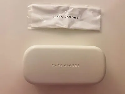 Marc Jacobs Sunglasses Case In White/Cream/Off-White Color With Cleaning Cloth • $11