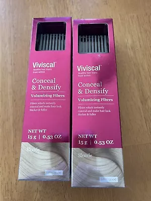 2x Viviscal Conceal & Densify Volumizing Fibers Blonde Thicker Hair Box New • $30