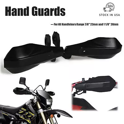 7/8  1 1/8  Handguards Universal Hand Guards For ATV Motorcycle Dirt Bike Black • $14.99