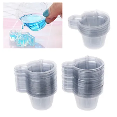 100Pcs 40ML Plastic Disposable Cups Dispenser For DIY Epoxy Resin Jewelry Ma.hap • $3.41