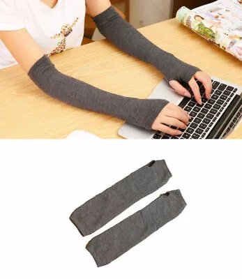 $9.50 • Buy Women Warmer Mitten Winter Long Knitted Wrist Arm Hand Warmer Fingerless Gloves