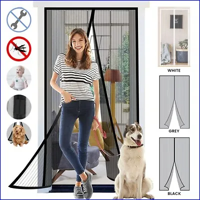 Magnetic Insect Magic Door Net Screen Bug Mosquito Fly Insect Curtain Mesh UK • £6.59