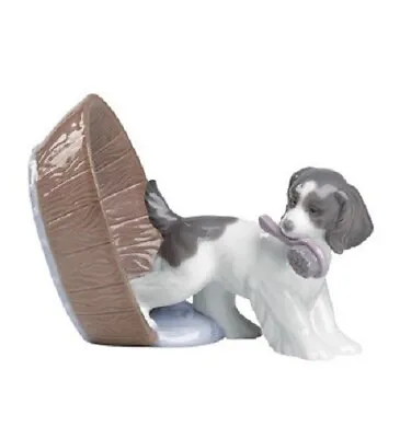 Nao Porcelain By Lladro Figurine Puppy Playtime 2001590 Was £85.00 Now £76.50 • £76.50