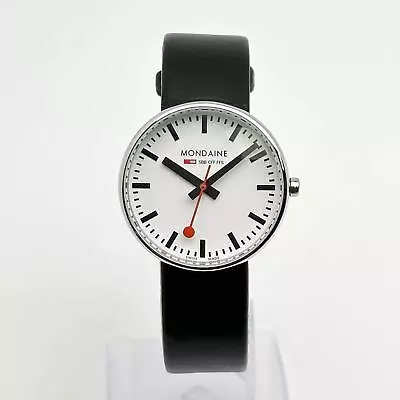 Mondaine Mini Giant Backlight 35mm Steel White Dial Quartz Watch MSX.3511B.LB • $300