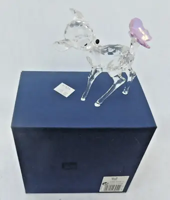 SWAROVSKI  DISNEY BAMBI Crystal Figurine With Pink Butterfly Very Collectible • £140