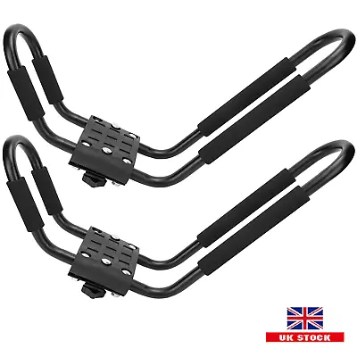 1 Pair Adjustable Kayak / Canoe Carrier For Car Roof Racks J Bars And Straps • £19.03