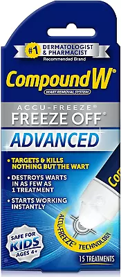 $19.58 • Buy Compound W Freeze Off Advanced Wart Remover With Accu-Freeze, Multicolor, 1