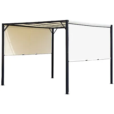 Outsunny 3 X 3m Pergola Metal Gazebo Outdoor Sun Shade Shelter Adjustable Canopy • £239.99