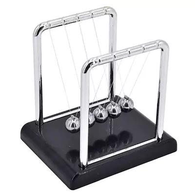 Mini Newtons Cradle Science Accessory Physics Desk Balls Balance Swing Steel Toy • £5.99