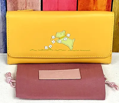 Radley Daisy Chain Large Trifold Purse Wallet Mustard Yellow Leather New • £41.95