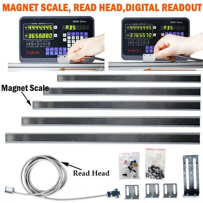 Magnet Scale Read Head Sensor 5um 2/3Axis Digital Readout Display Milling Lathe  • $115.96