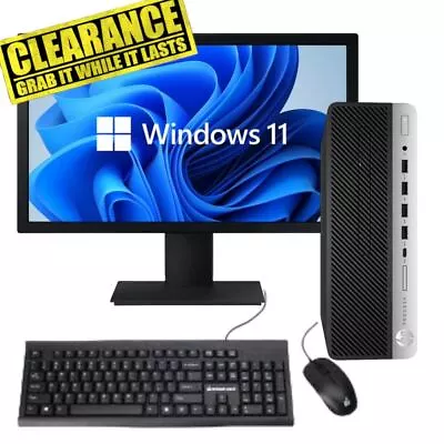 HP Desktop Computer PC Up To 16GB RAM 1TB SSD 20/22in LCD Windows 11 Pro WiFi BT • $79.98