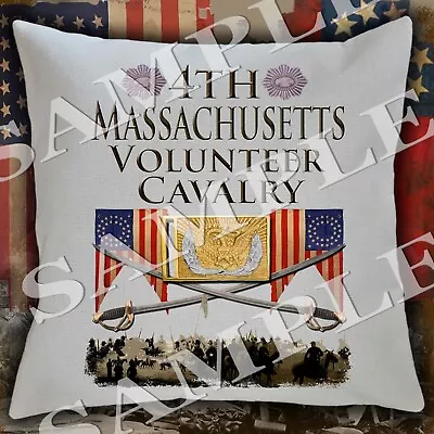 4th Massachusetts Cavalry American Civil War Themed Pillow Sham/covering • $19.99