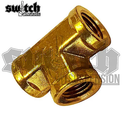 Brass Pipe Fitting 1/4 NPT Female Tee 3 Way Equal Forged Connector Coupling • $2.95