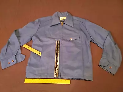 BRAND NEW NOS Vintage RIVERSIDE FLEXBAC SIZE 38 M Blue Work Shop DELUXE Jacket • $38.50