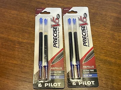 Two Packs Of Two 77274 Pilot Precise V5 RT Rollingball Pen Refill 0.5mm Blue • $9.99