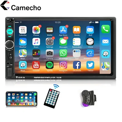 7  Car Stereo Radio Bluetooth Double 2 Din USB FM AUX IN IOS/Android Mirror Link • $29.88
