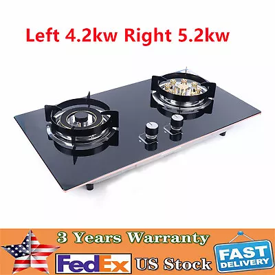 Kitchen Natural Gas Cooker Gas Cooktop Stove Top 2 Burners Built-in NG Gas Stove • $135.55