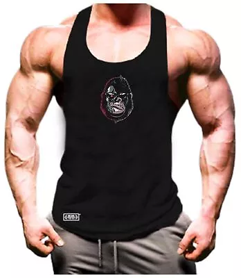 Terminator Gorilla Vest Gym Clothing Bodybuilding Training Workout MMA Tank Top • £11.99