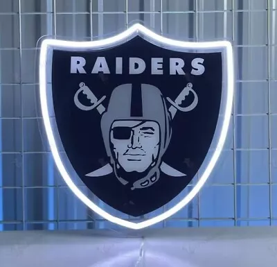 14 X13  Las Vegas Raiders Team Flex LED Neon Sign Light Party Gift Décor Bar • $84.99