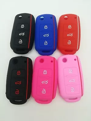 $6.99 • Buy Silicone Fob Key Cover For VW Beetle CC Eos Golf GTI Jetta Passat Tiguan Rabbit