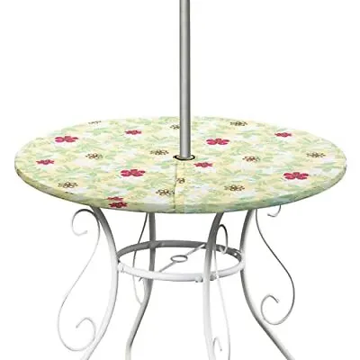  Outdoor Round Tablecloth Tablecloth With Umbrella Hole And Zipper Patio  • $23.55