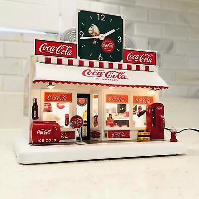 1999 Danbury Mint The Coca Cola Soda Fountain Clock Night Light W/ Pwr Adapter • $150.41