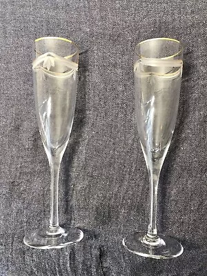 $45.95 • Buy 2 (Two) WATERFORD Marquis VINTAGE Champagne Flutes / Glasses-Signed DISCONTINUED