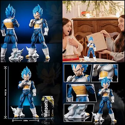 Vegeta Figure Statues Figurine DBZ Super Saiyan Collection PVC 11 Inch  (BLUE) • $36.55