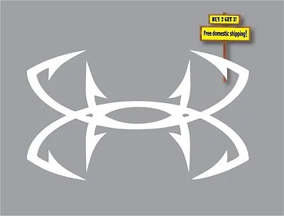 Fish Hooks Fishing Under Armour Design Decal/Sticker 3x5 P477 • $3.69