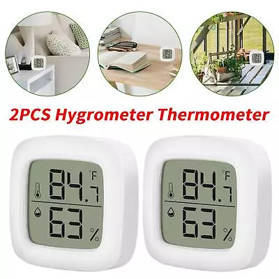 2 PCS Mini Thermometer Digital LCD Display Hygrometer Temperature Humidity Meter • $10.48