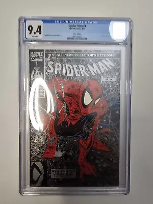 Spider-Man #1 (Marvel Comics August 1990) McFarlane Silver Edition CGC 9.4 • $49.99