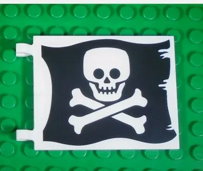 *NEW* Lego Pirate Flag Skull & Cross Bones 6x5 Stud Flag W 2 Clips For Ship X 1  • $11.90