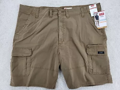 Wrangler Men's Relaxed Fit Cargo Shorts Epic Soft Beige Waist 46 NWT • $21.95