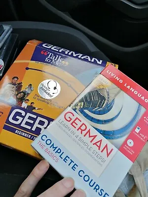 Living Language German Learn In 4 Simple Steps 2 Books 4 CDs + Talk To Me German • £29.99