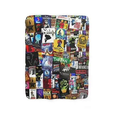 Music Collage Newest Sherpa Fleece Throw Blanket | Music Collage Throw Blanket • $72.99