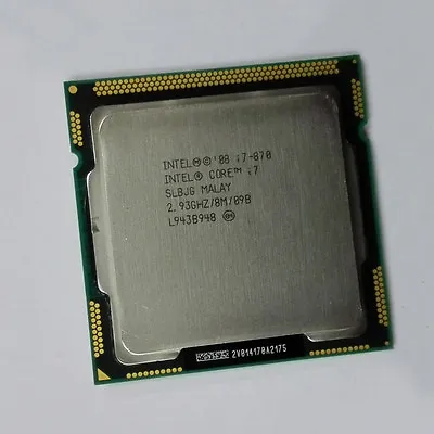 Intel Core I7-870 Quad Core 2.93GHz 8MB Socket LGA1156 95W SLBJG 95W Processor • $41.79