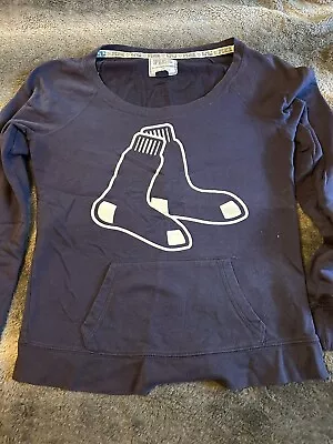 Victoria Secret PINK MLB Red Sox Sweatshirt Size Large Navy Blue • $75